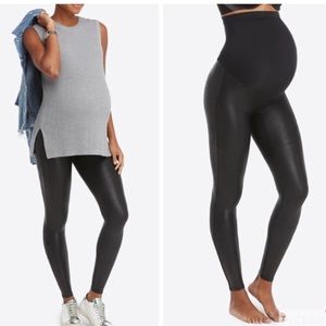 SPANX Maternity Faux Leather Leggings